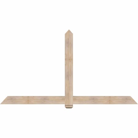 Ekena Millwork Eugene Smooth Timber Gable Bracket, Douglas Fir, 96"W x 52"H x 3 1/2"D x 5 1/2"F, 13/12 Pitch GBW096X52X0406EUG00SDF